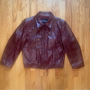 Wilsons Leather Women's Burgundy Bomber Jacket